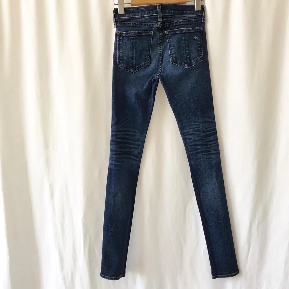 Rag & Bone medium wash Hampstead Skinny Jeans 24 - Picture 8 of 13